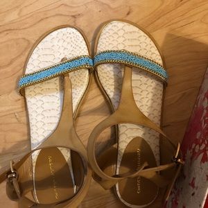 Chinese Laundry beaded flip flops